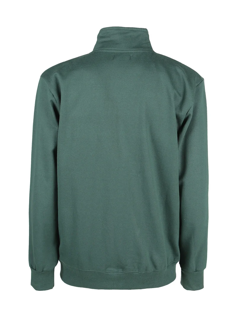 Felpa da uomo full zip - verde