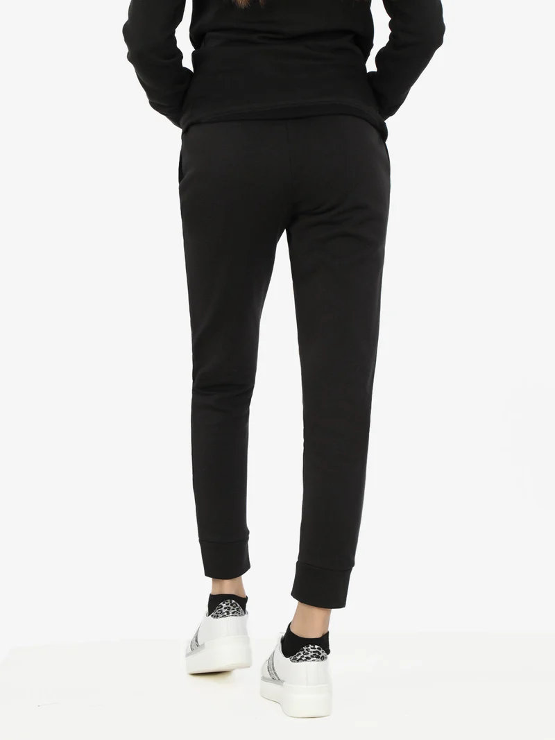 Pantaloni tuta da donna felpati - nero
