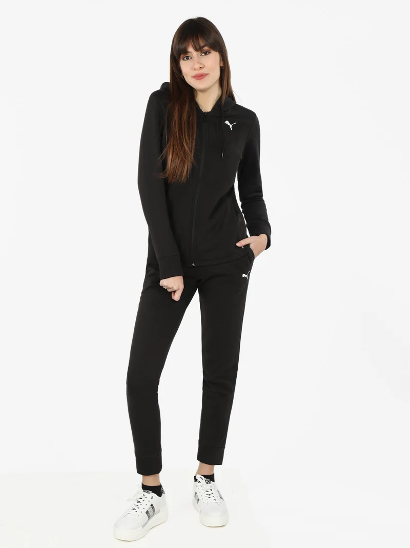 Pantaloni tuta da donna felpati - nero