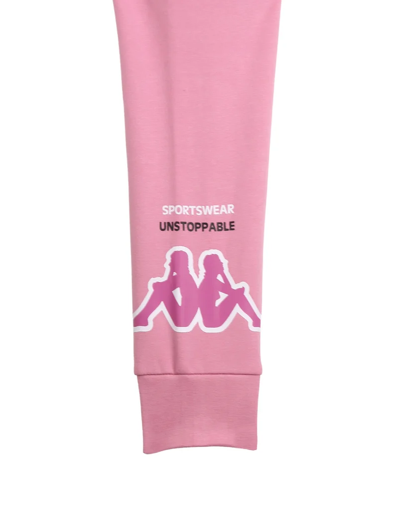Completo tuta cropp 2 pezzi da bambina con cappuccio - rosa