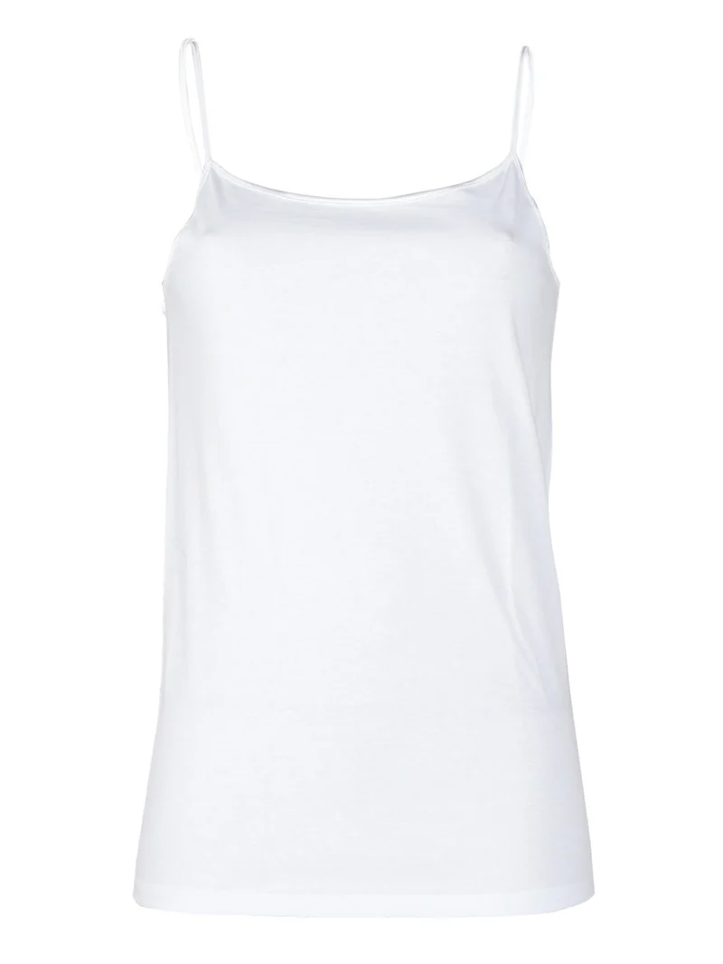 Canotta intima donna a spalla fine - bianco