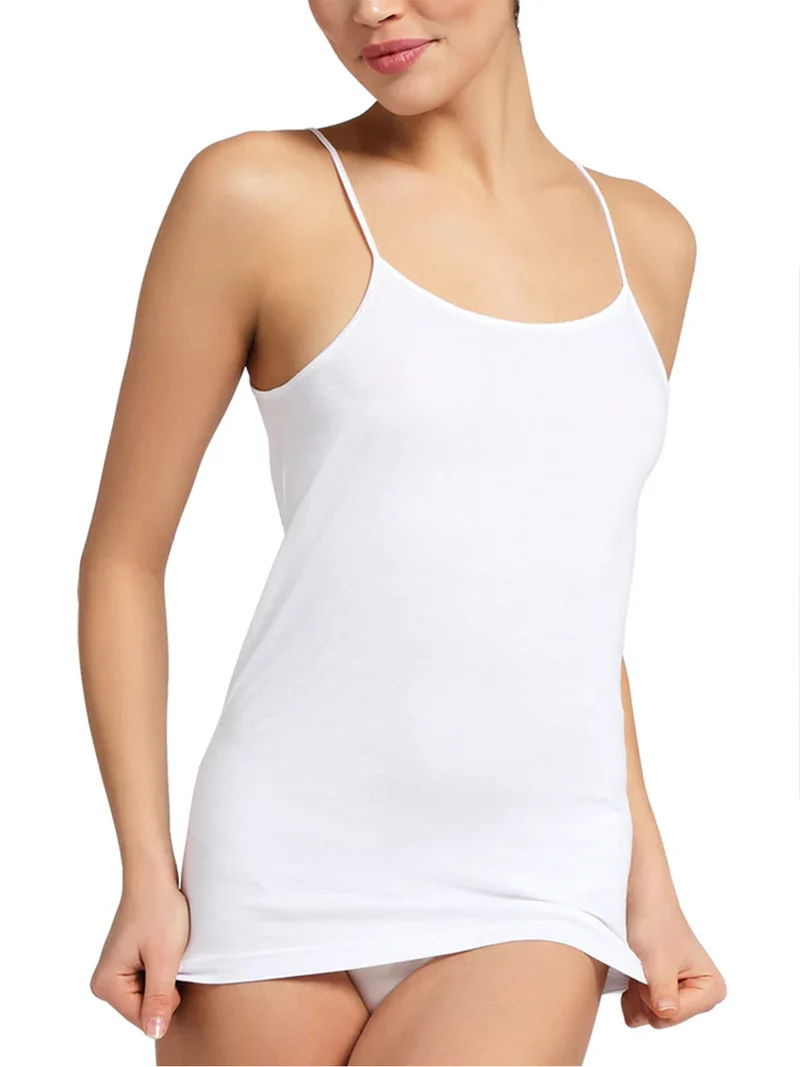 Canotta intima donna a spalla fine - bianco