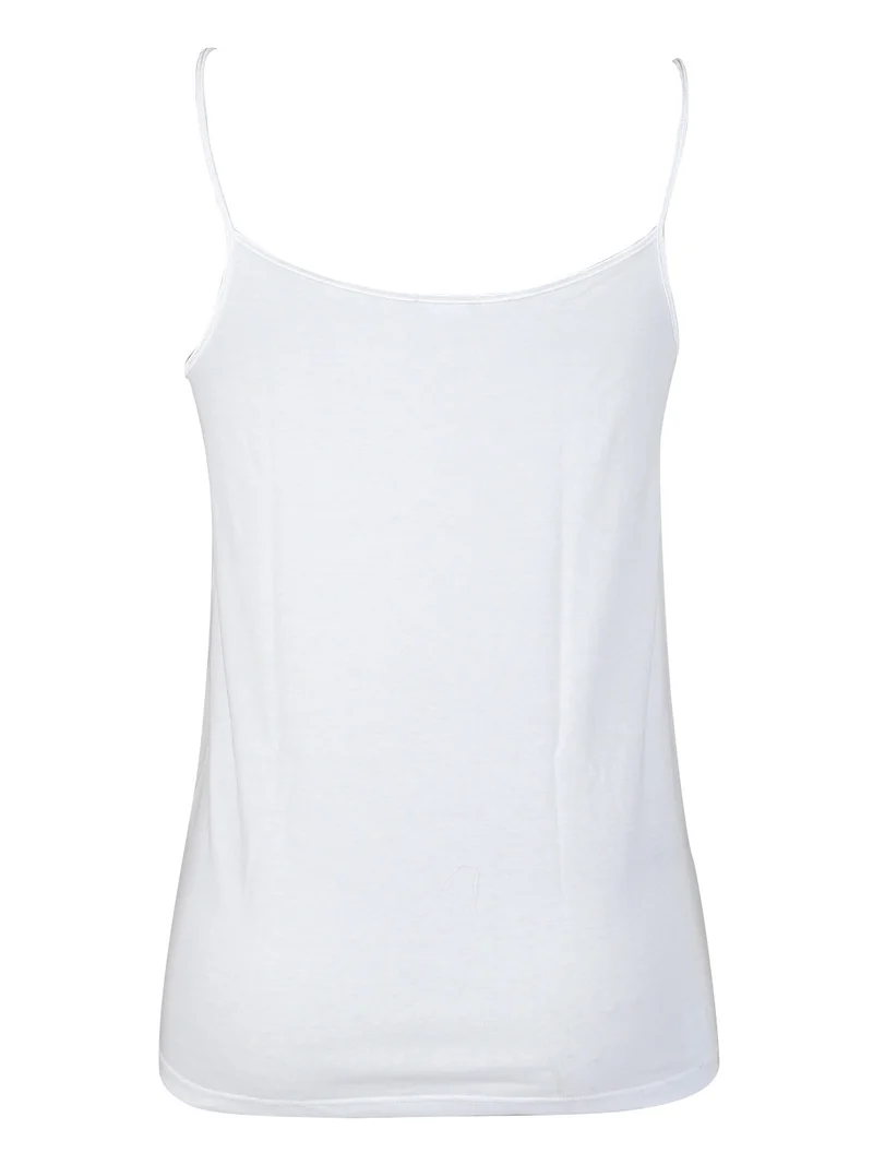 Canotta intima donna a spalla fine - bianco