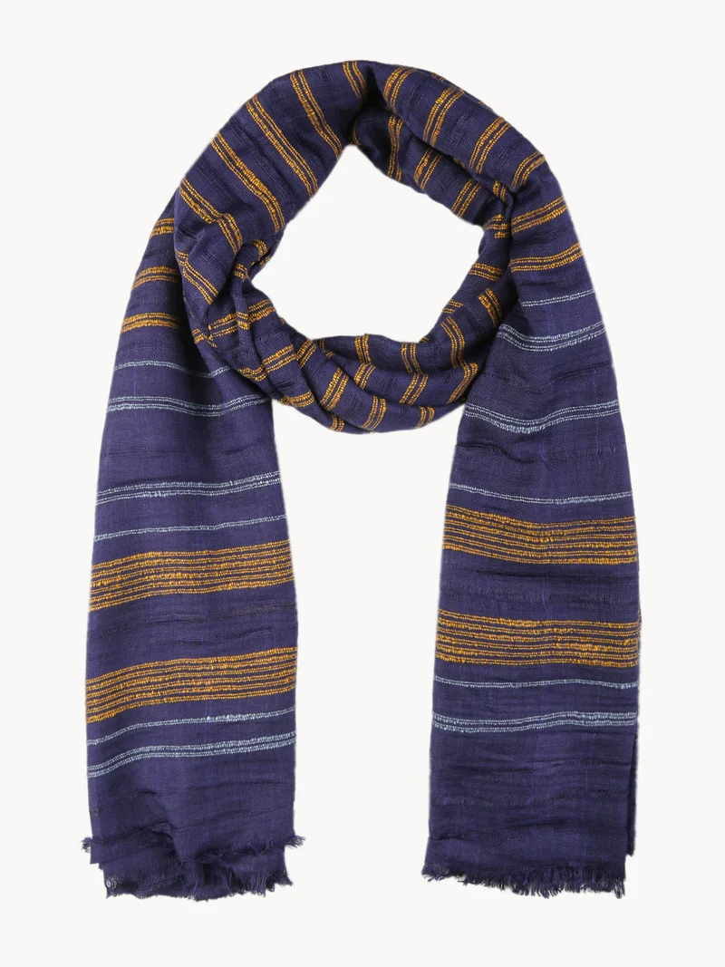 Sciarpa leggera a righe - blu