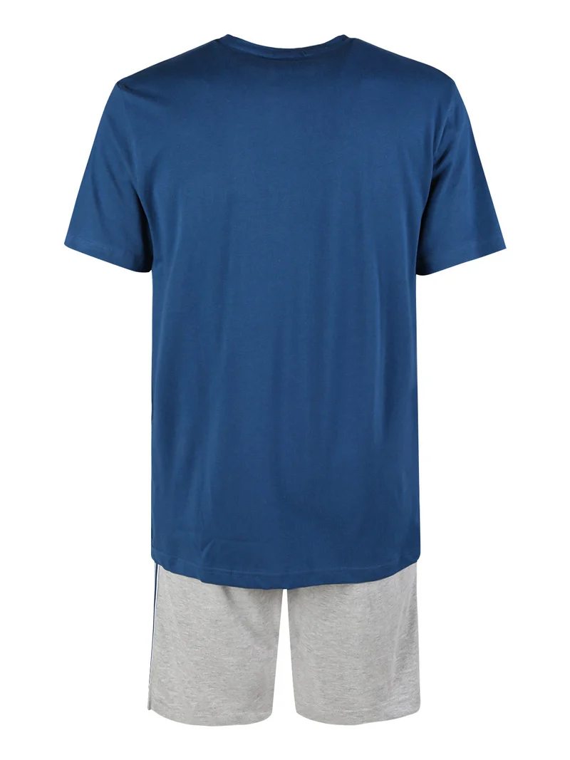 Pigama corto da uomo in cotone - jeans