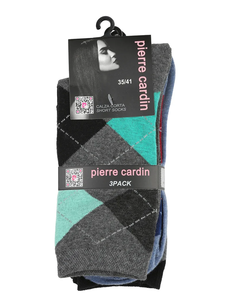 Confezione da 3 paia di calze corte donna - grigio