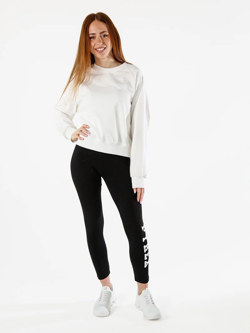 Felpa oversize da donna in cotone - bianco
