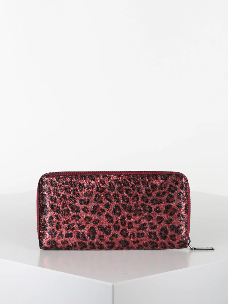 Portafoglio donna animalier - rosso
