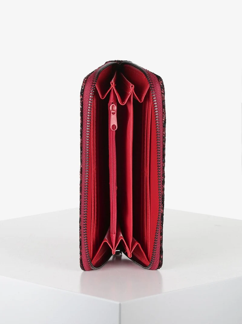 Portafoglio donna animalier - rosso