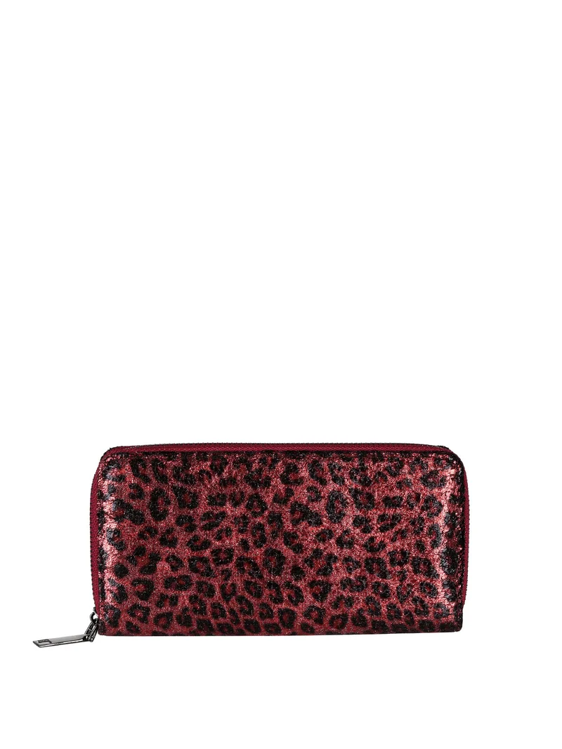 Portafoglio donna animalier - rosso
