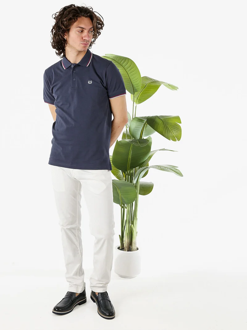Polo in cotone da uomo a maniche corte - avion