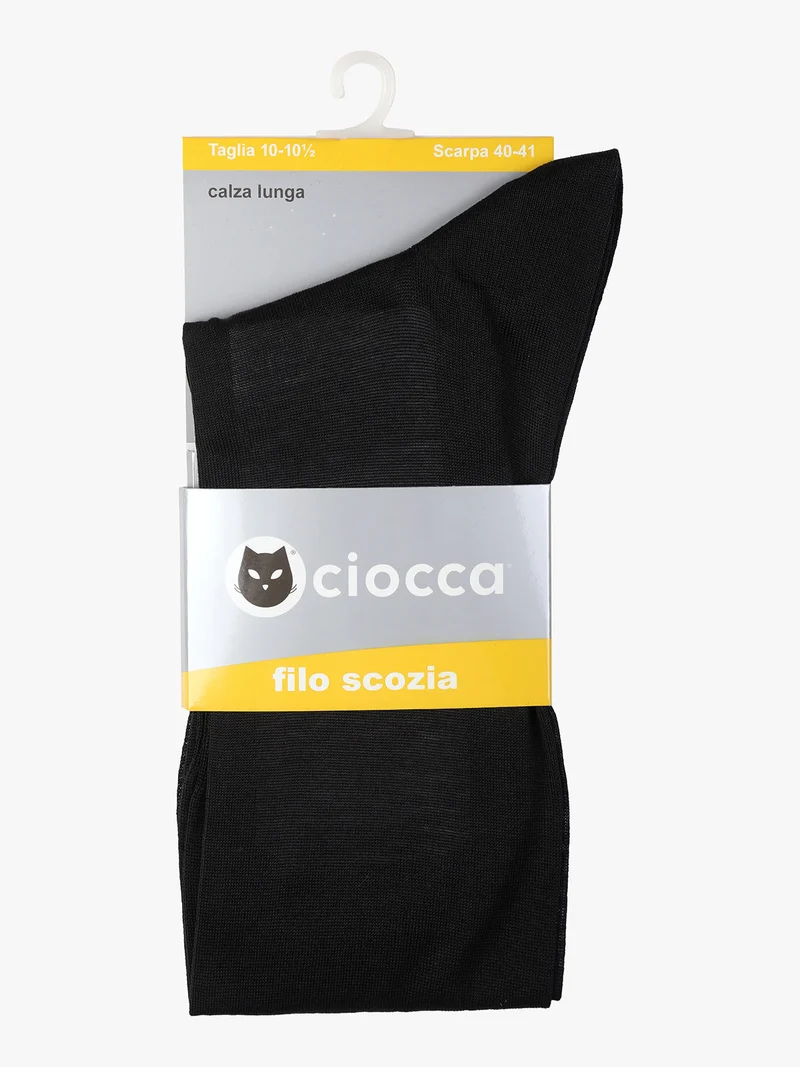 Calze lunghe in filo di scozia - antracite
