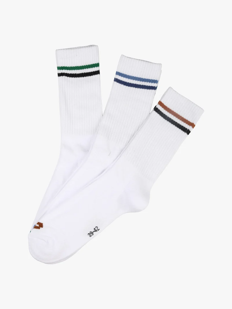 Confezione da 3 paia di calze tennis da uomo - bianco