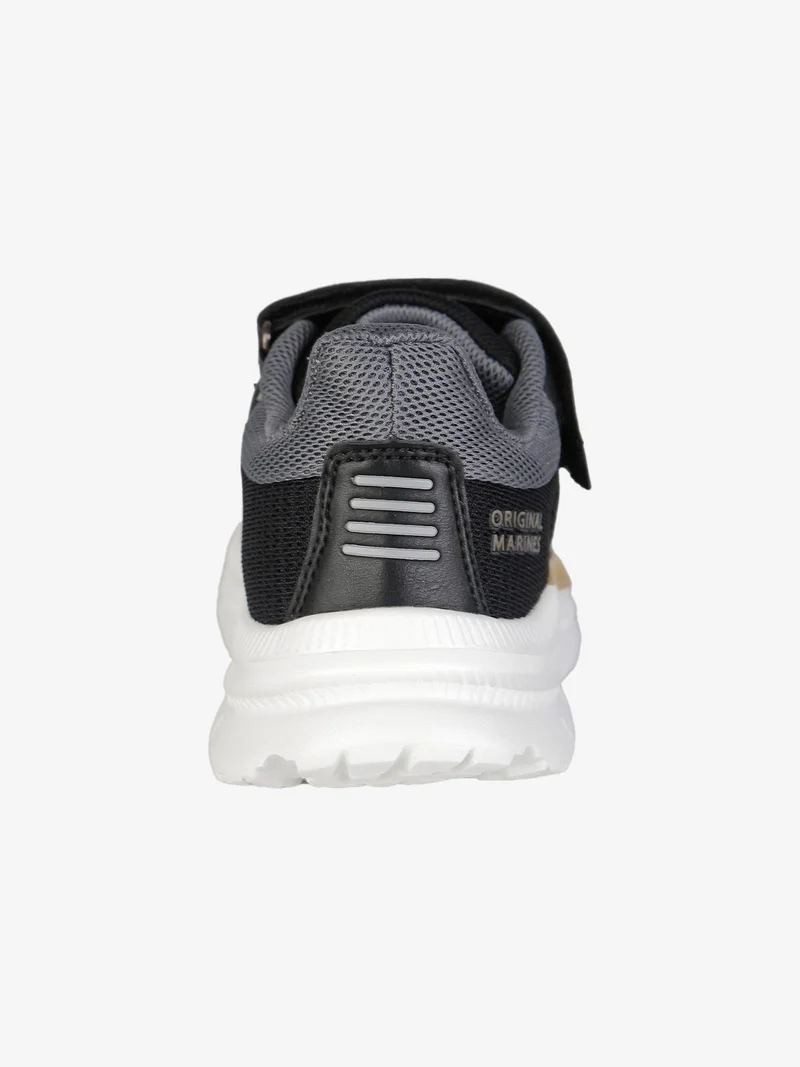 Sneakers sportive da bambina con cinturino a strappo - nero