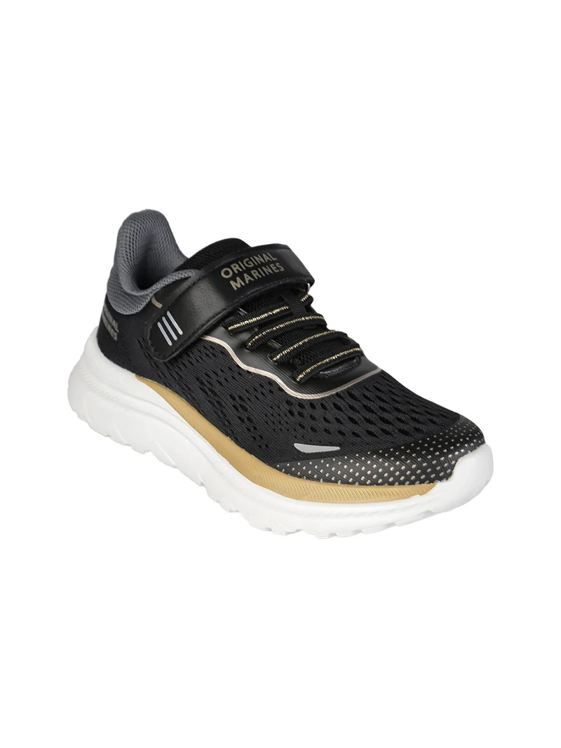Sneakers sportive da bambina con cinturino a strappo - nero