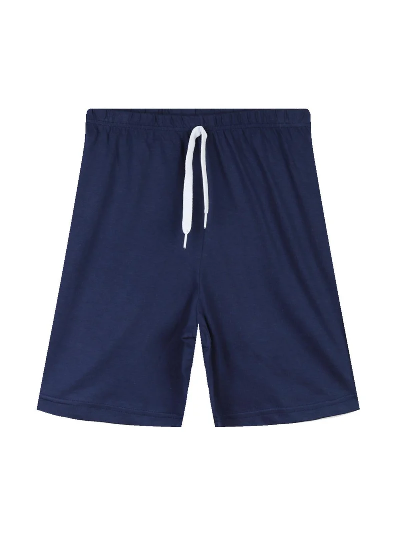 Completo corto bambino con canotta - blu