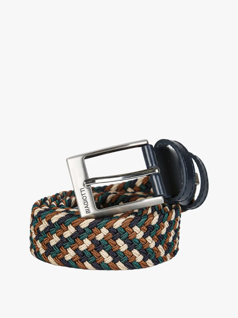 Cintura da uomo elasticizzata in corda - verde