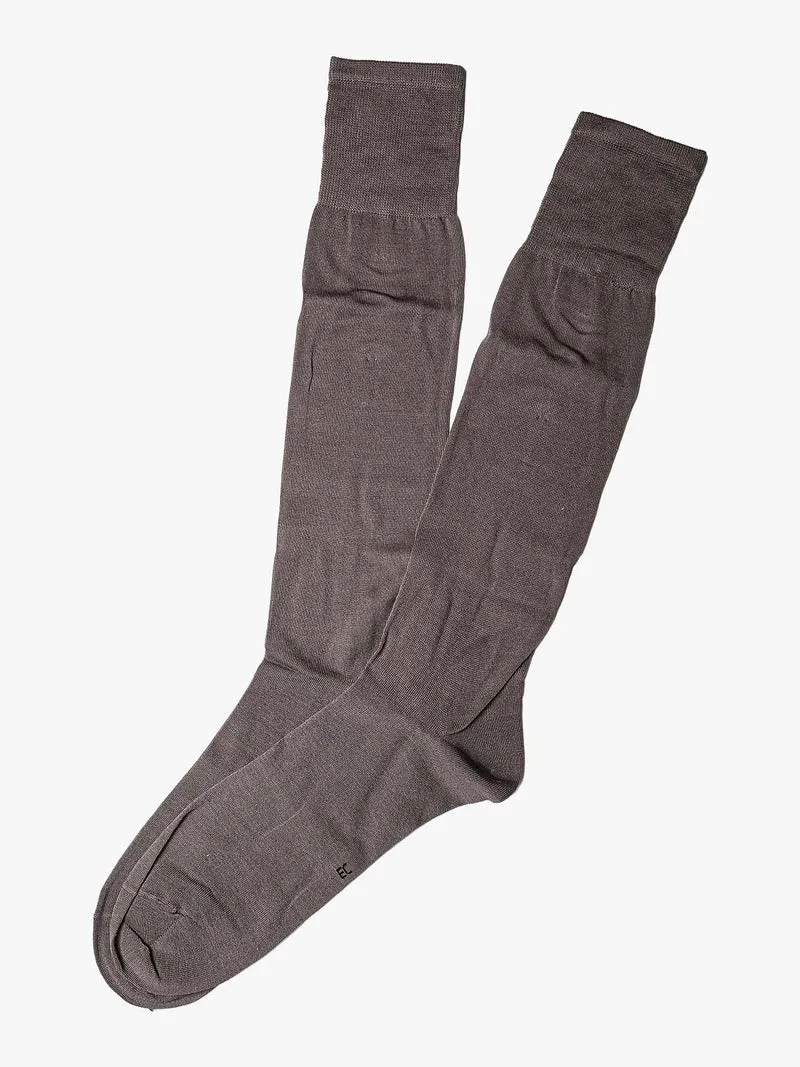 Calze lunghe uomo in cotone Filo di Scozia - moro