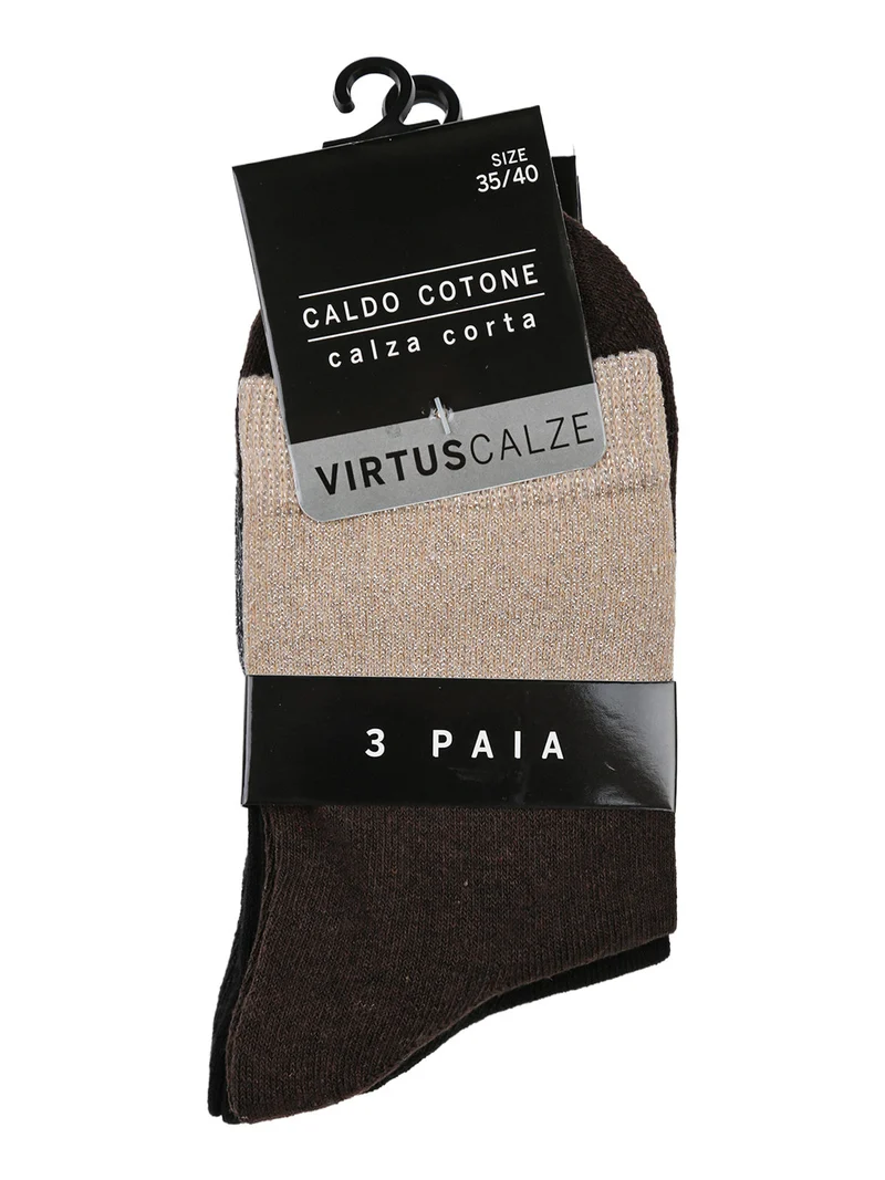 Confezione da 3 paia di calze corte donna - nero