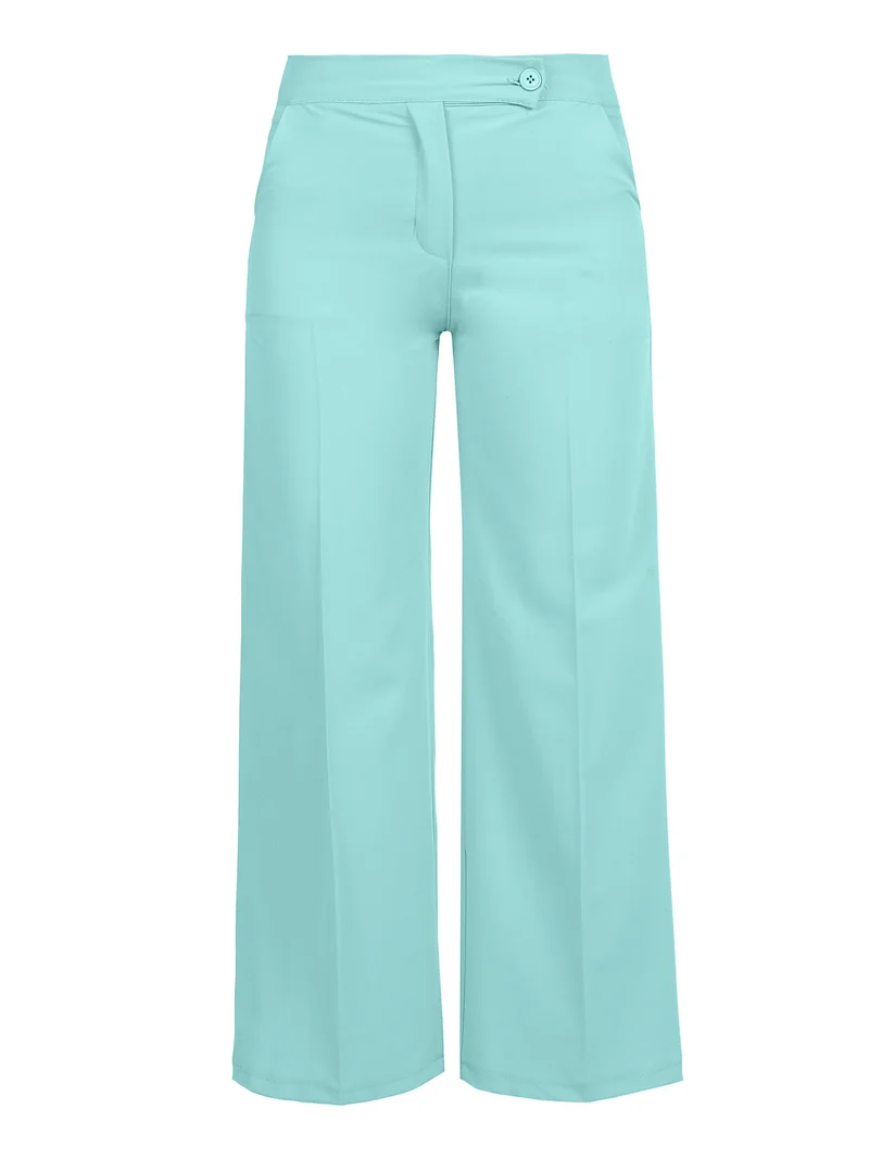 Pantaloni donna a palazzo - acqua marina