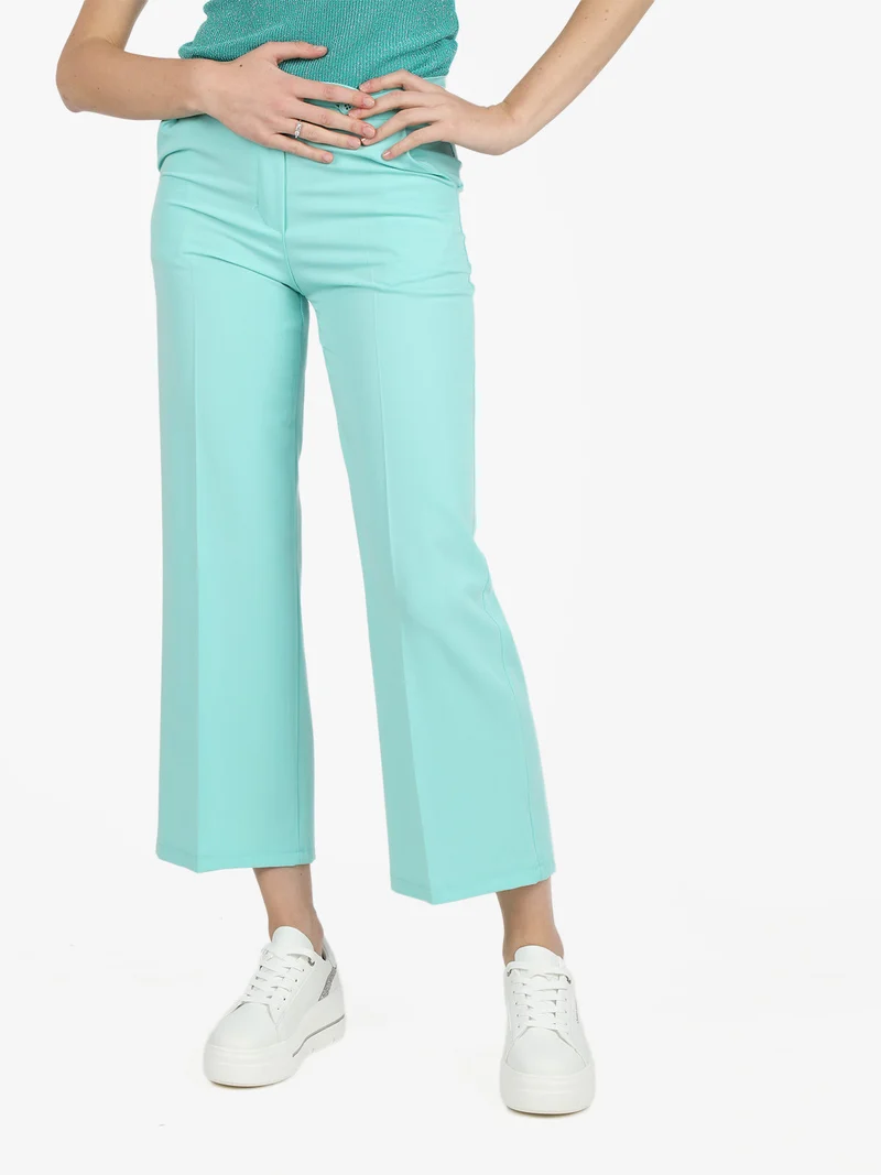 Pantaloni donna a palazzo - acqua marina