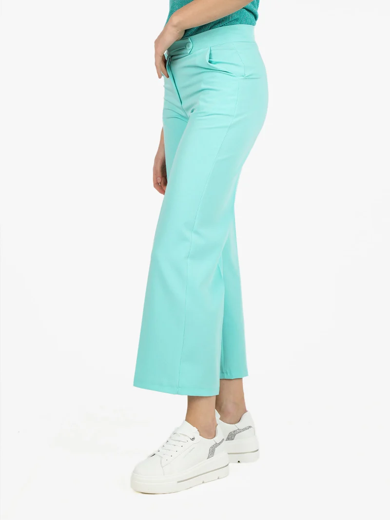 Pantaloni donna a palazzo - acqua marina