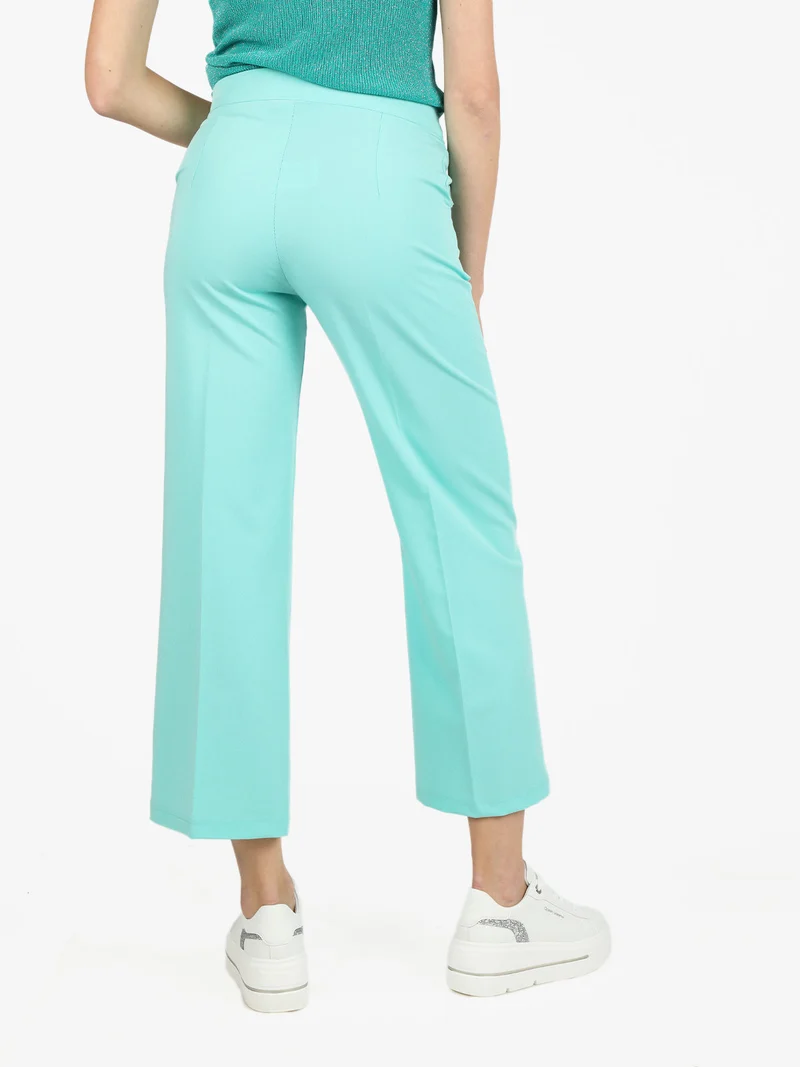 Pantaloni donna a palazzo - acqua marina