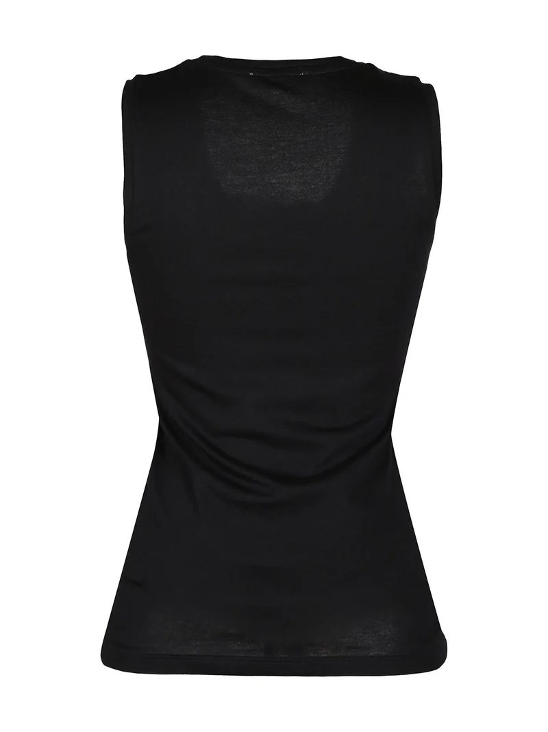 Canotta donna in cotone - nero