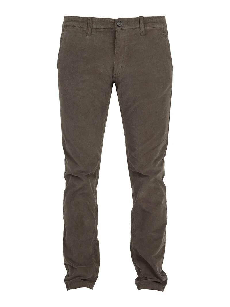 Pantaloni da uomo in velluto slim fit - militare