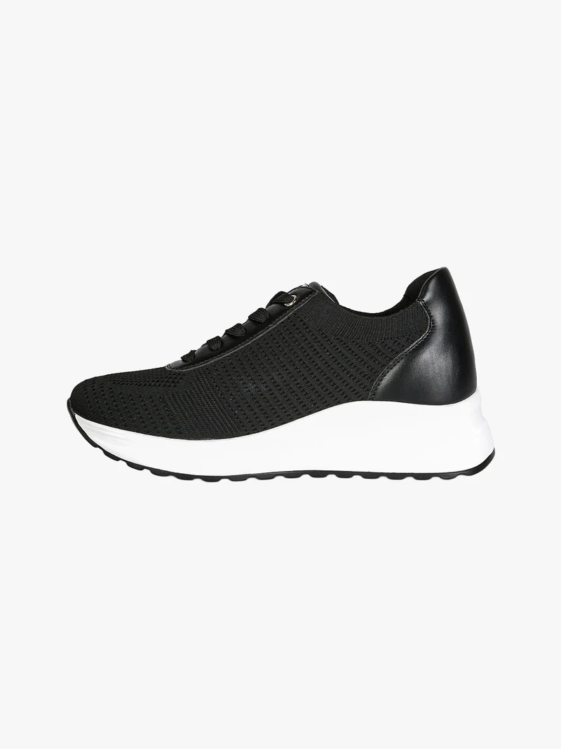 Sneakers sportive da donna in maglia con air - nero