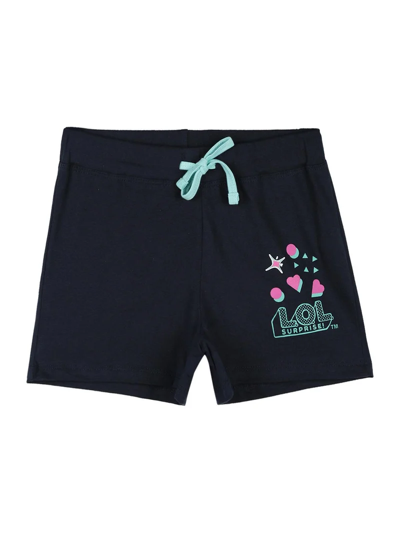 Completo corto bambina con stampa - acqua marina