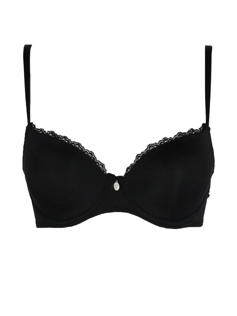 Reggiseno push up graduato con pizzo SOFIA - nero