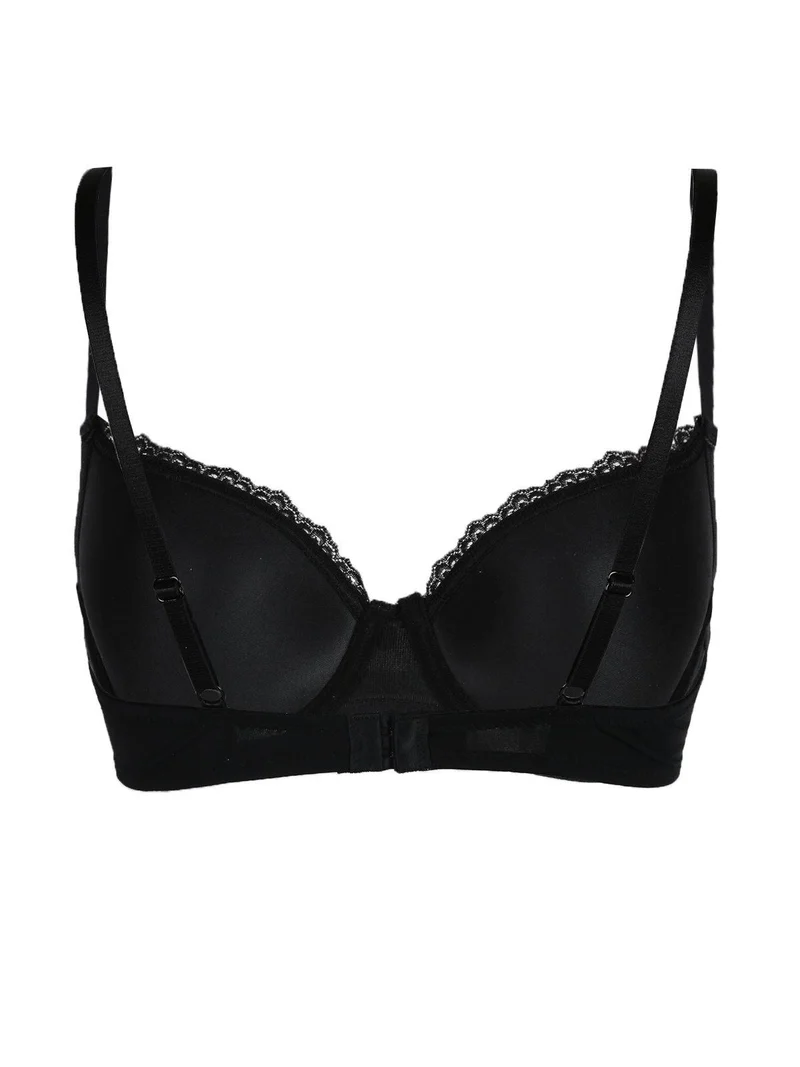 Reggiseno push up graduato con pizzo SOFIA - nero