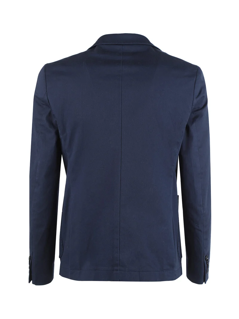 Blazer uomo in cotone tinta unita - blu