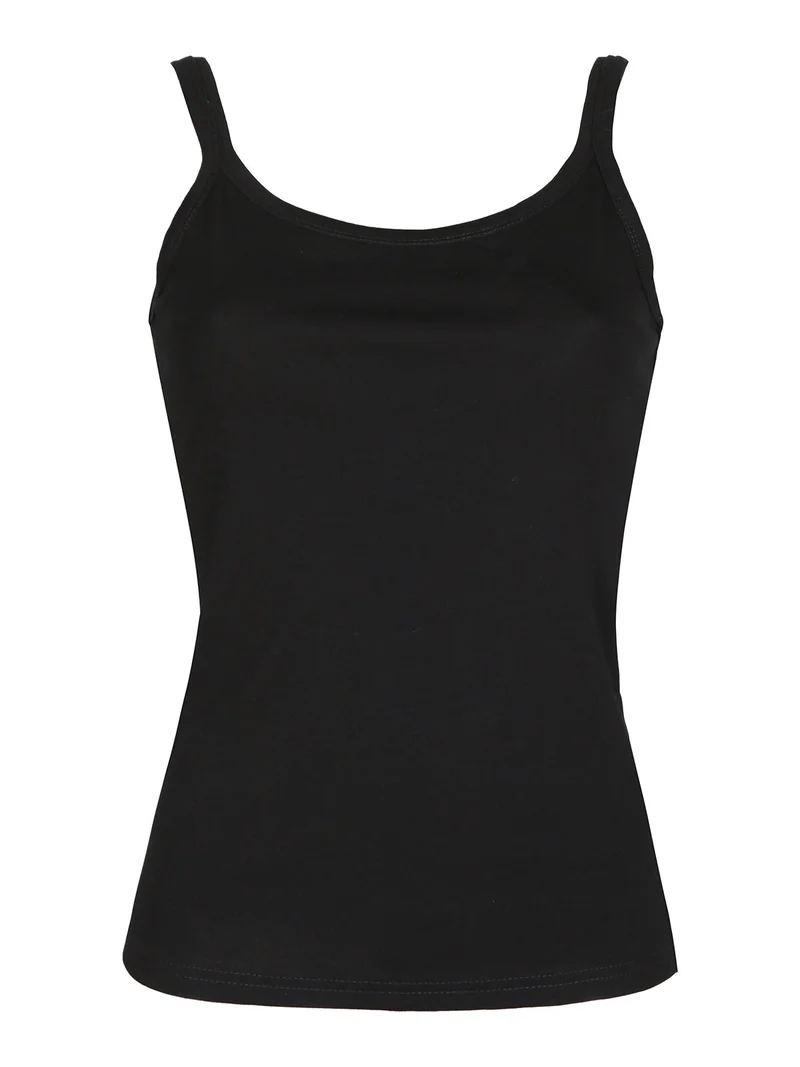Canotta donna basic monocolore - nero