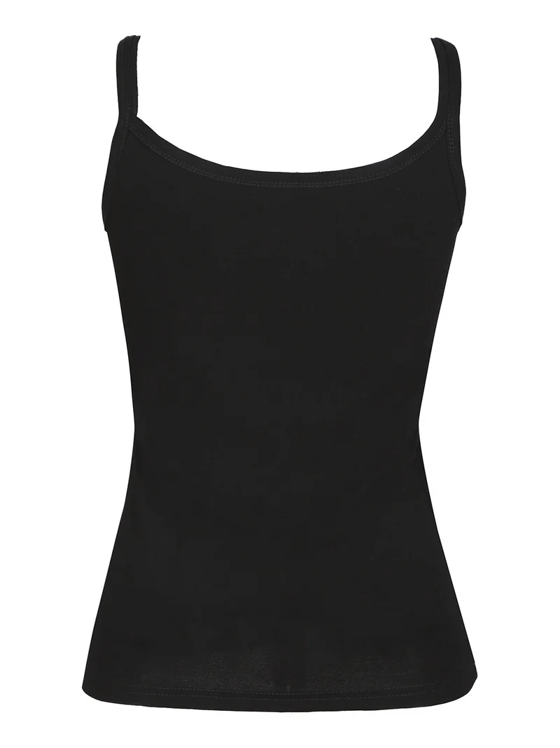 Canotta donna basic monocolore - nero