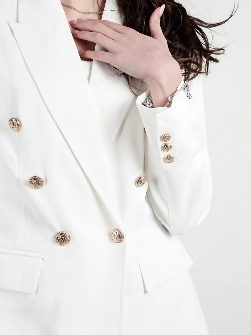 Giacca donna con chiusura a doppiopetto - bianco