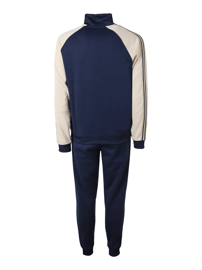 Completo tuta da uomo full zip con interno felpato - blu scuro