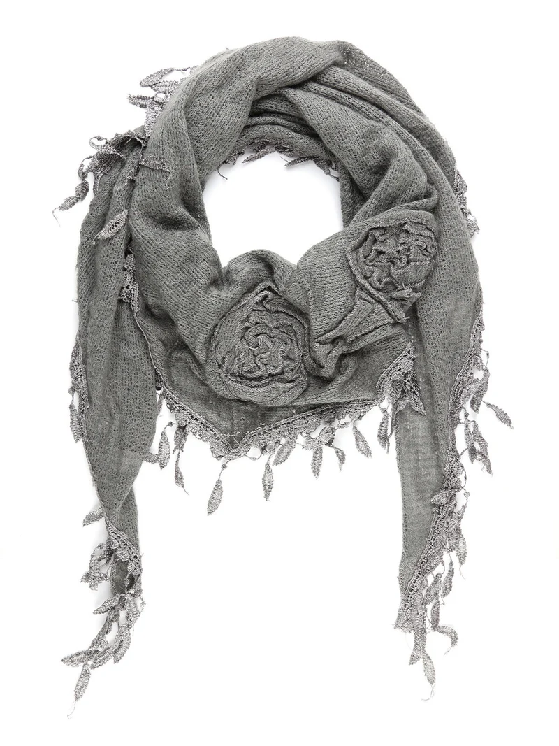 Sciarpa donna a triangolo - grigio