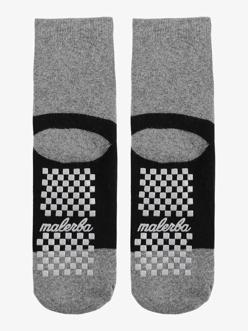 Calze antiscivolo bambino in caldo cotone con stampe - grigio