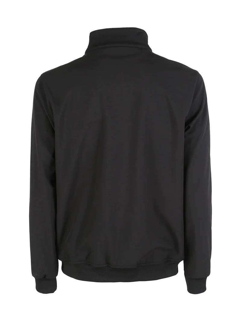 Giacca da uomo con zip e interno in pile - nero