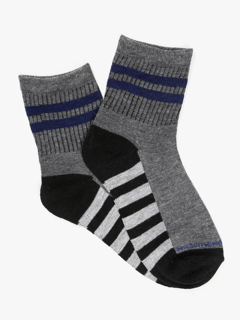 Calze corte a righe - grigio