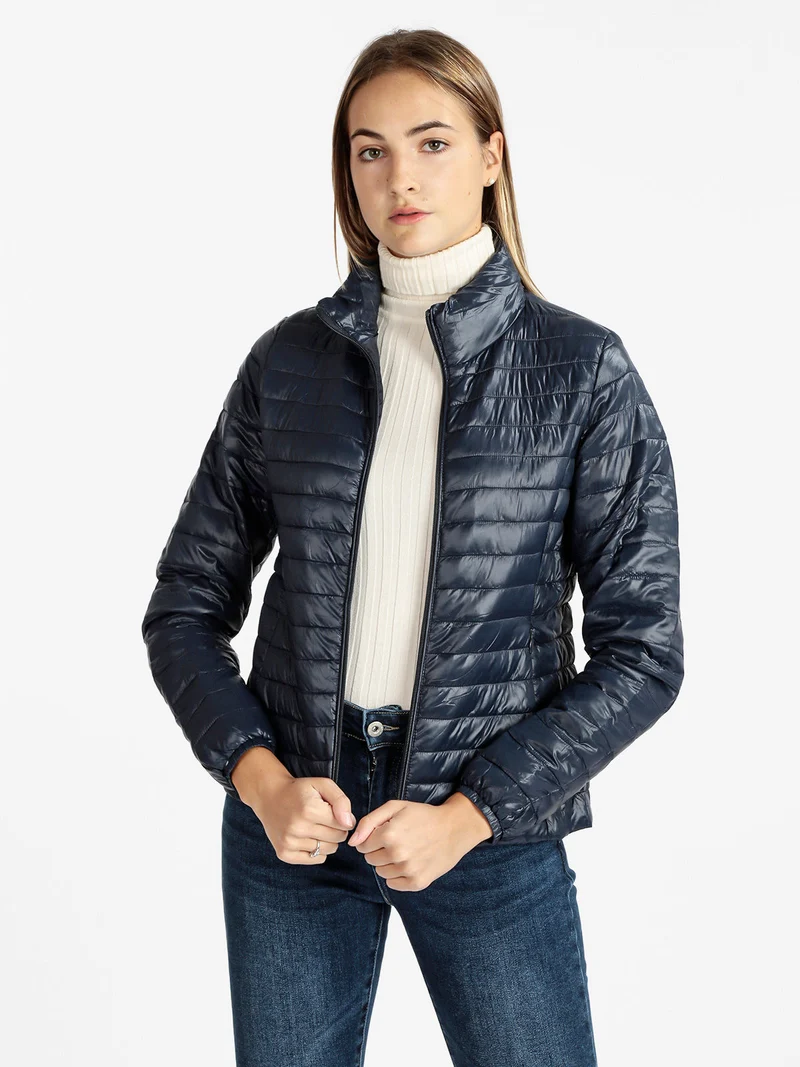 Piumino donna modello 100 grammi - blu scuro