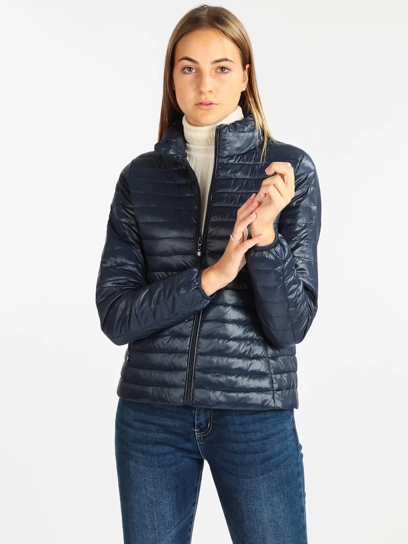 Piumino donna modello 100 grammi - blu scuro