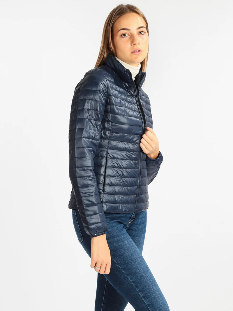 Piumino donna modello 100 grammi - blu scuro