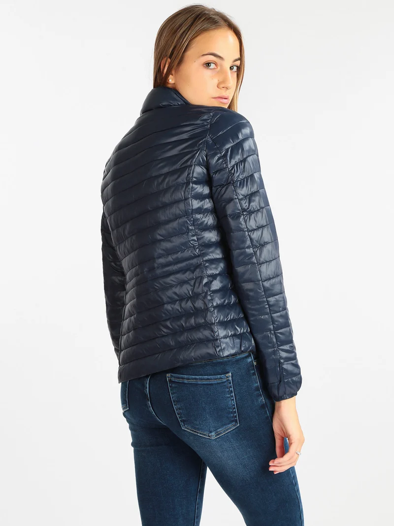 Piumino donna modello 100 grammi - blu scuro