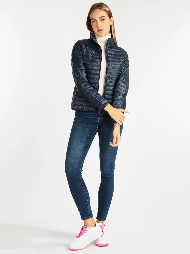 Piumino donna modello 100 grammi - blu scuro