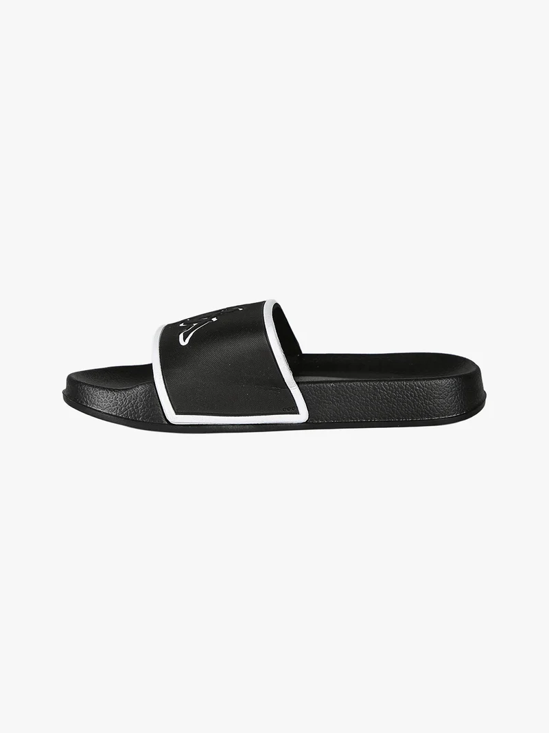 LOGO FLIP Ciabatte da bambini a fascia con logo - nero