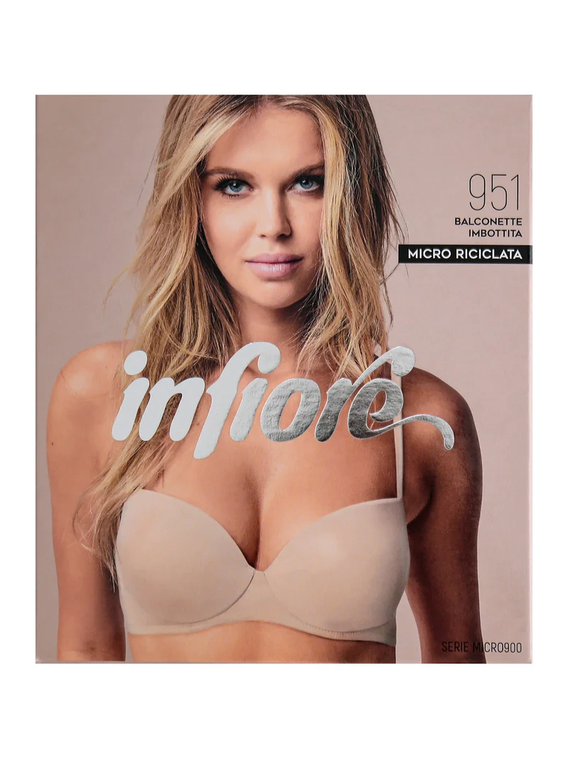 951 Reggiseno a balconcino imbottito coppa B - nero