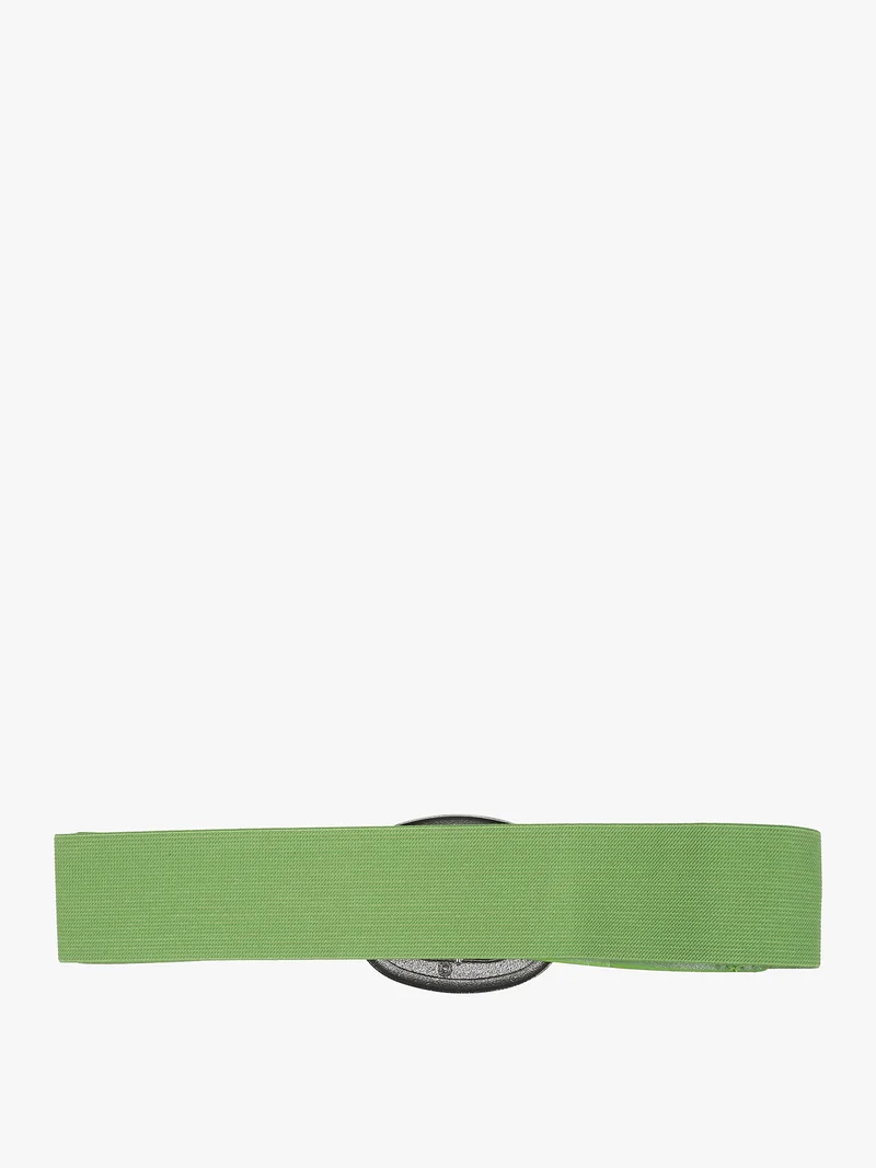 Cintura elastica da donna con fibbia ovale - verde